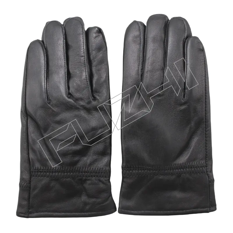 FZWG-1011 New men’s and women’s leather gloves with fleece thickened cold leather gloves outdoor autumn and winter windproof thermal leather gloves Featured Image