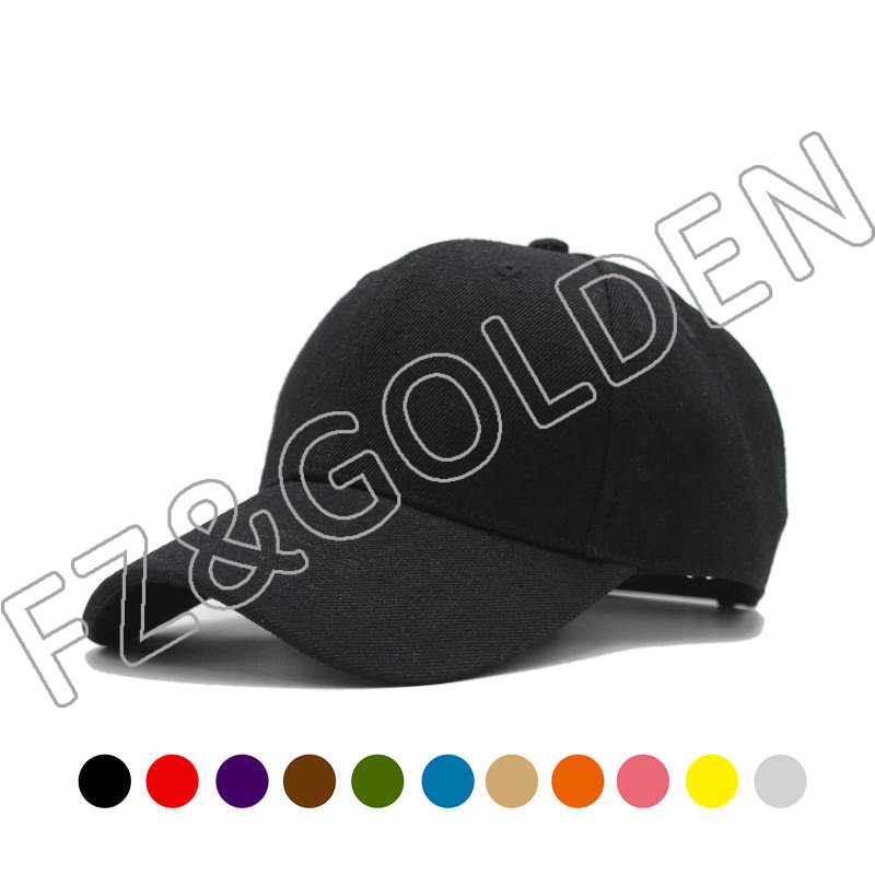 Best-Selling Promotional Cap Supplier - 
 Customized 6 panel 100% Cotton Twill Baseball Cap   - FUZHI