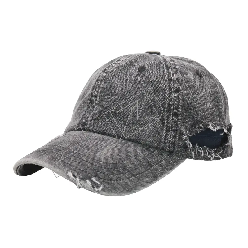 FZBC-6105 Denim broken washed vintage cap hip hop baseball cap men and women with the same fashion brand couple cap