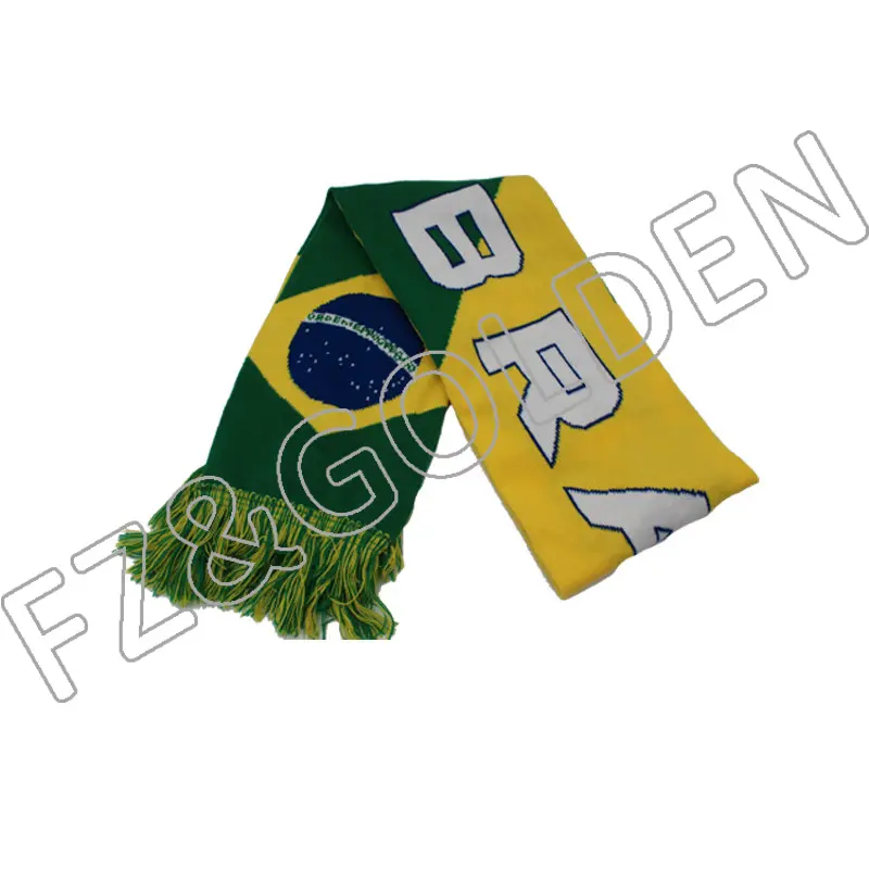 Export Wool Scarf Supplier – 
 High Quality Custom Embroidery Knitted Scarf     – FUZHI