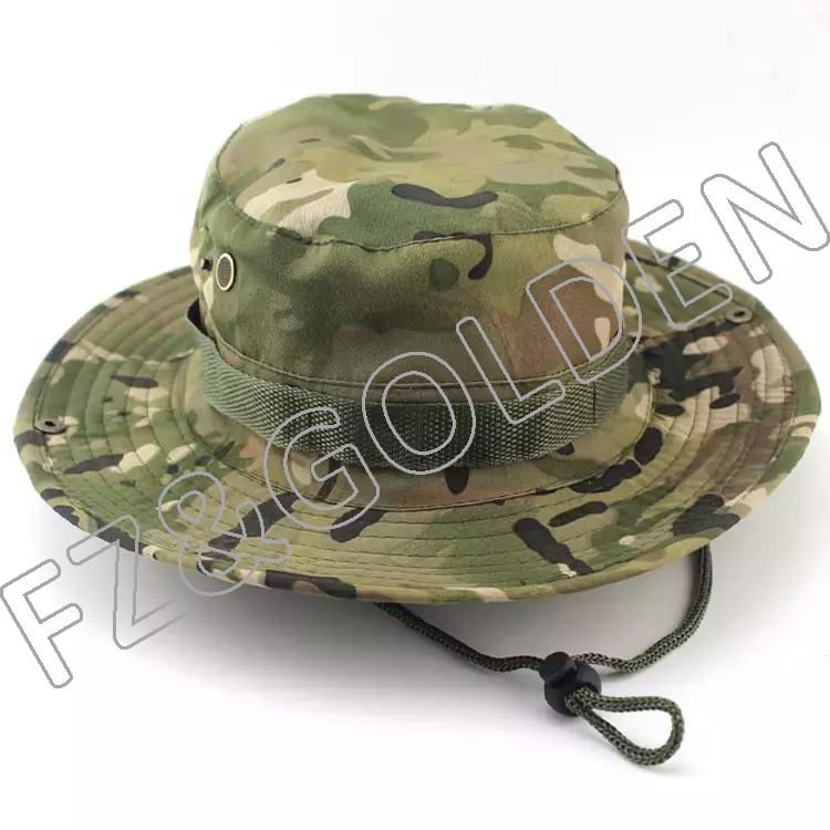 FZFH-3001anming Outdoor Summer Wide Brim Boonie Hat Camo Sun Cap for Men or Women