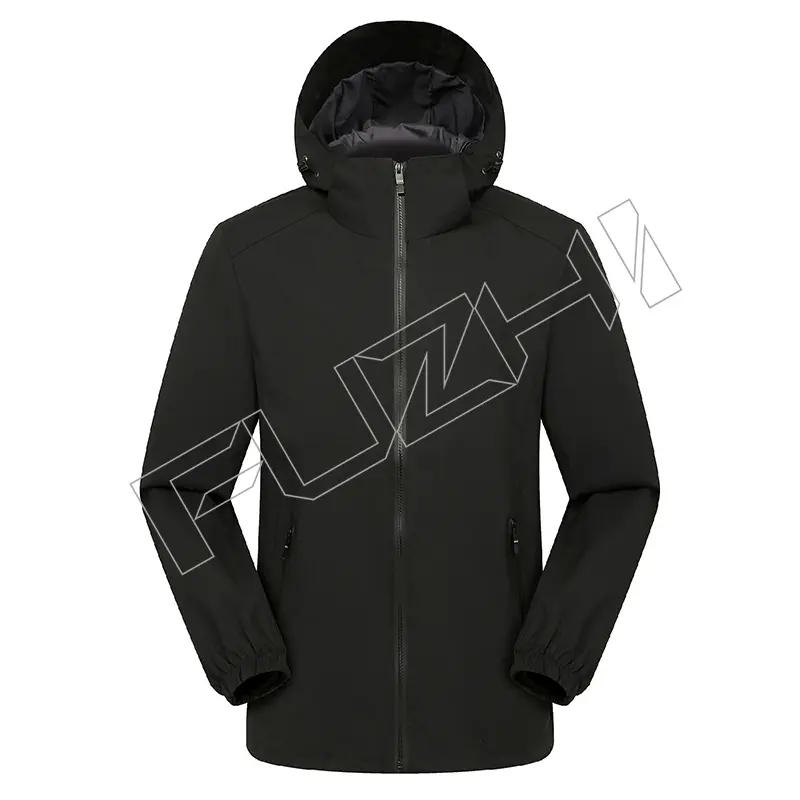FZJA-1003 Men’s and women’s softshell jacket, sports jackets, solid color hooded coats, spring and autumn windproof and waterproof outdoor mountaineering clothing customized