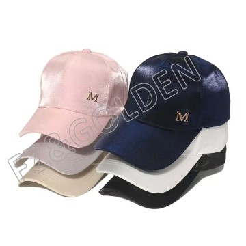 FZBC20250716-2 high quality silk satins unique 6 panels cheap custom hat baseball cap