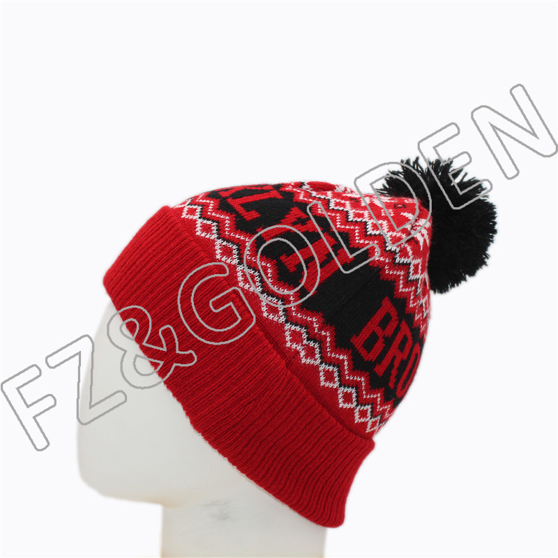 OEM/ODM Organic Cotton Beanies - 
 Warm Knitted Hat With Pom  - FUZHI