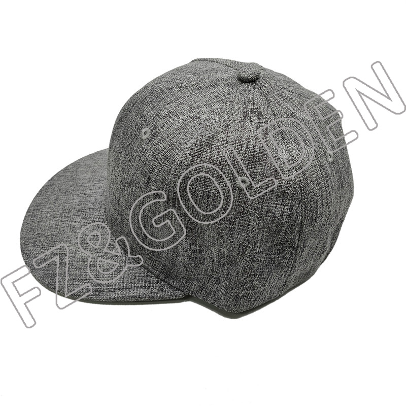 Wholesale Sun Cap Manufacturers - 
 6 Panel  Custom Logo Snapback Cap Flat Peak  - FUZHI