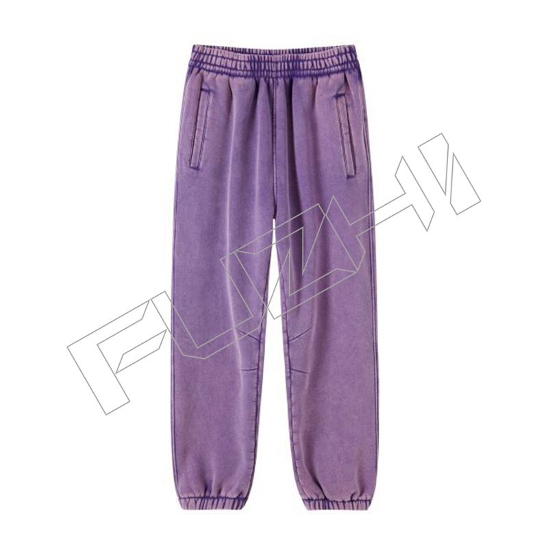 FZWH-1004 Fashion high quality unisex color washed  zip hoodie & pants washed hoodie set washed fleece or terry hoodie and pants