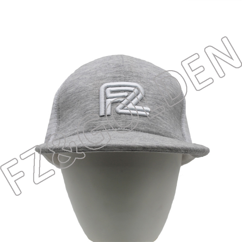 China Bicycle Cap Suppliers - 
 Flat Visor 6 Panel Air Cotton+Mesh Snapback Trucker Cap  - FUZHI