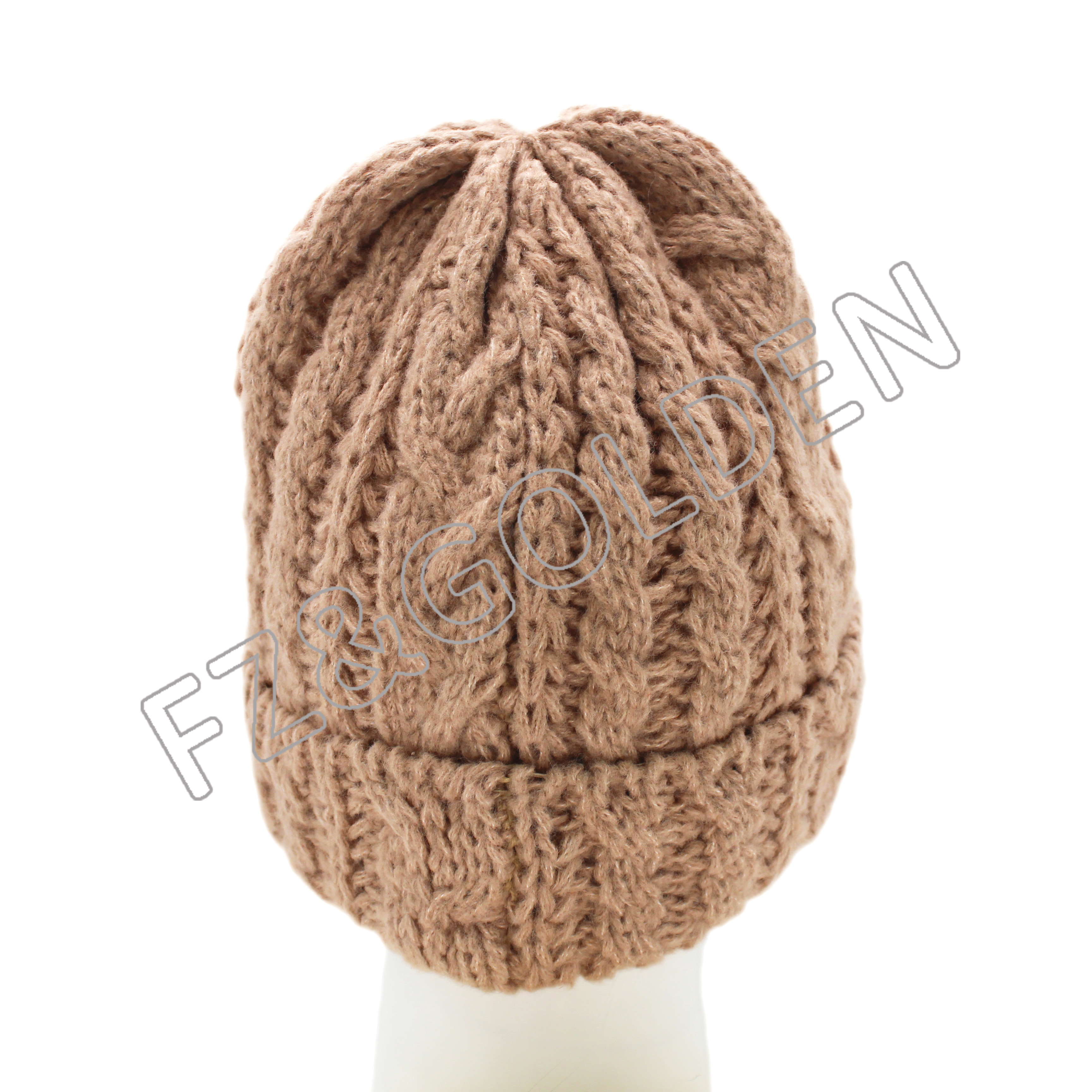 China Beanie Cap Suppliers - 
 100% Recycled Polyester Knitted Hat  - FUZHI