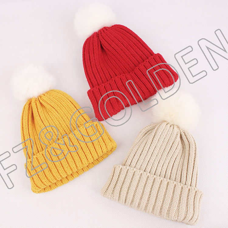 Cheapest Knit Beanie Hat Factory - 
 High Quality Warm Beanie Kids Winter Hats  - FUZHI