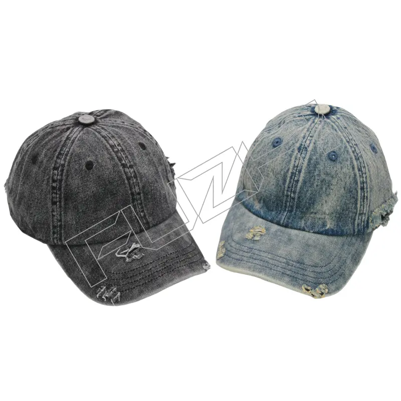 FZBC-6105 Denim broken washed vintage cap hip hop baseball cap men and women with the same fashion brand couple cap