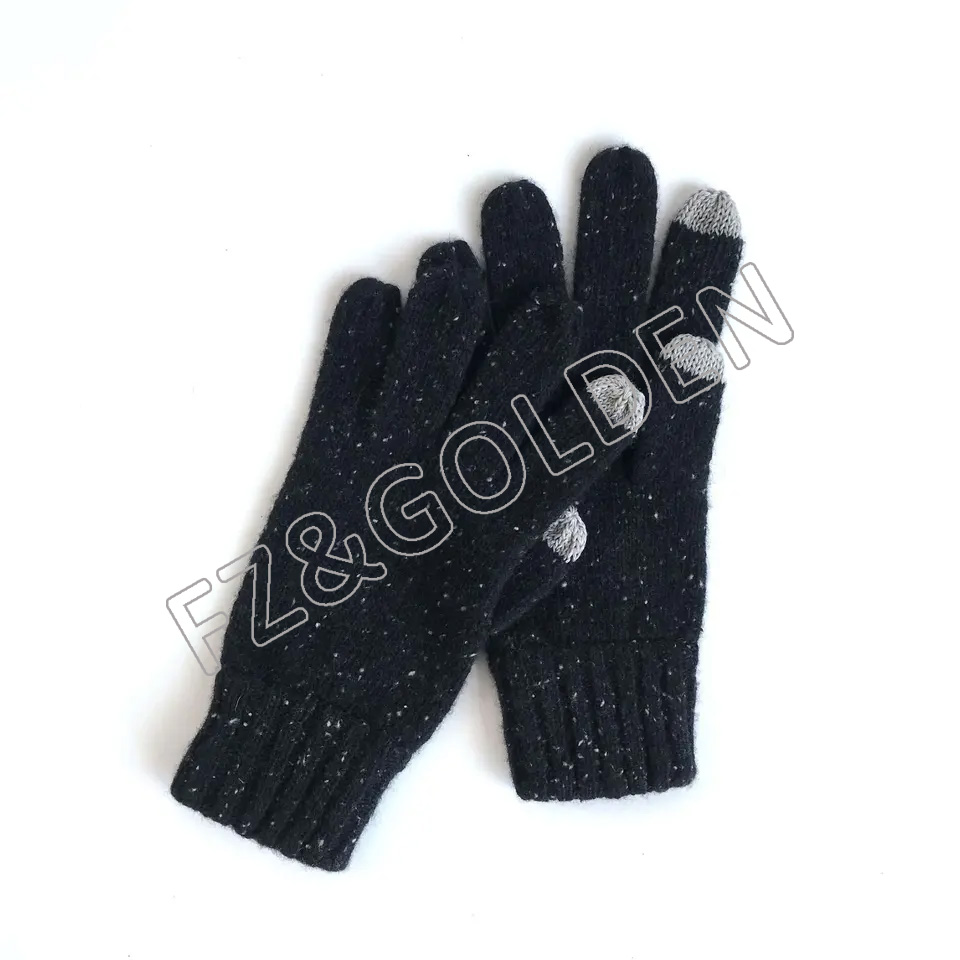FZWG20250626 Custom Logo Warm Women Winter Knitted Luxury Knit 100% merino wool gloves