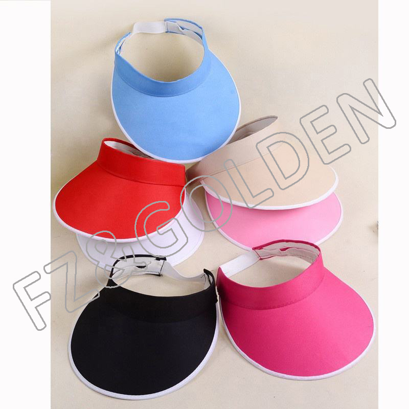 High-Quality Bicycle Cap Factory - 
 Sun Protection Adjustable Wide Brim Women Sports Visor Sun Hat   - FUZHI