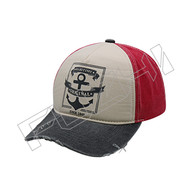 FZBC-6033  5 Panel vintage baseball cap
