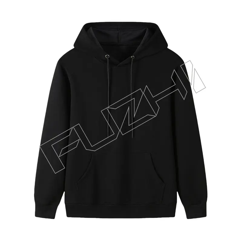 FZHD-1000 Solid color terry hoodie men and women pullover hoodie comfortable simple loose casual hoodie