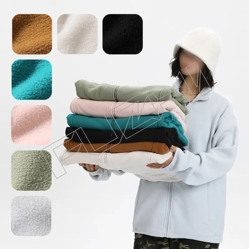 FZJA-1001 Fleece jacket unisex couple thick autumn and winter household outfitting sports hoodie cardigan coat top