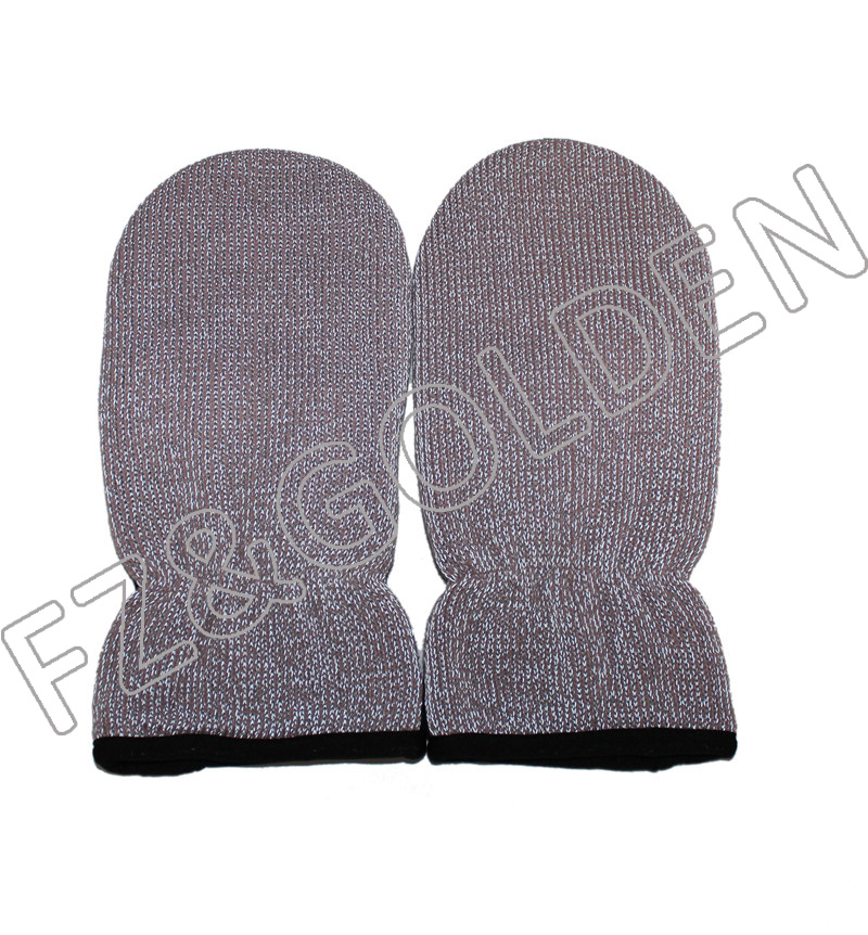 OEM/ODM Cotton Glove Supplier - 
 Reflective Knitted Adult Mitten  - FUZHI