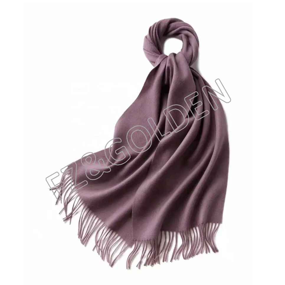 FZSC20250626 custom logo winter ladies pure 100% cashmere shawls designer luxury long tassel pashmina stoles wool scarves for women men