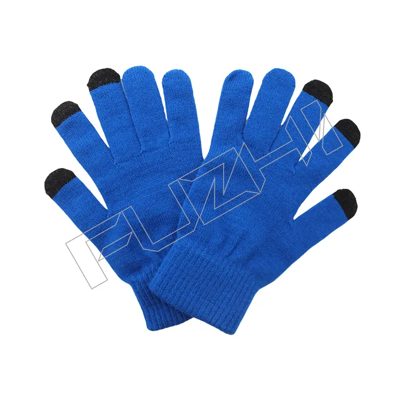 FZSC-3021 Customized men and women’s  winter warm knitted beanie scarf glove set outdoor weatherproof acrylic knitted beanie scarf  glove