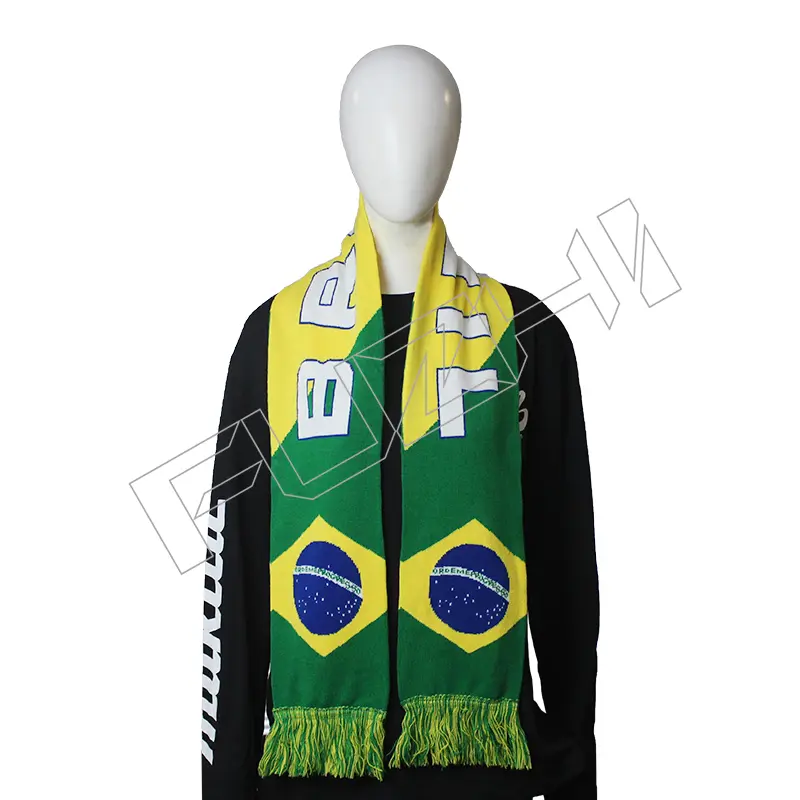 FZSC-3033 Football surrounding home atmosphere football fan stadium help football scarf gift football club double-sided knitted football scarf