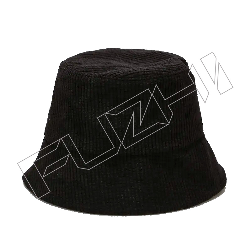 FZFH20250625-4 Custom Logo Yellow Black Brown 100% Polyester Character Adults Unisex plain blank corduroy bucket hats custom logo