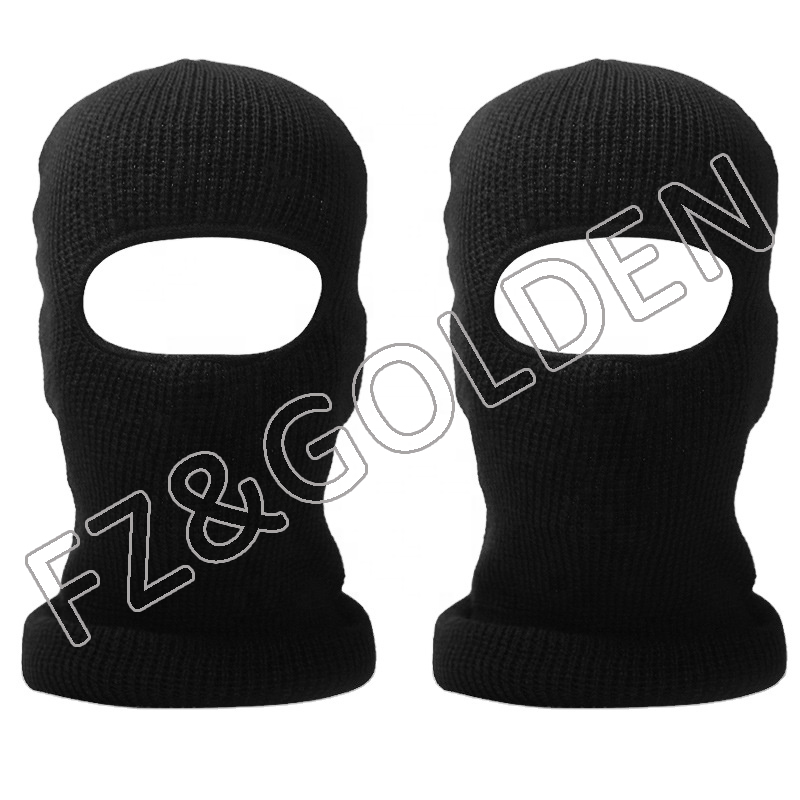 Custom 1 hole black and gray winter balaclava Warm Knit ski mask face beanie Knitted Full Face Cover Ski Neck Gaiter