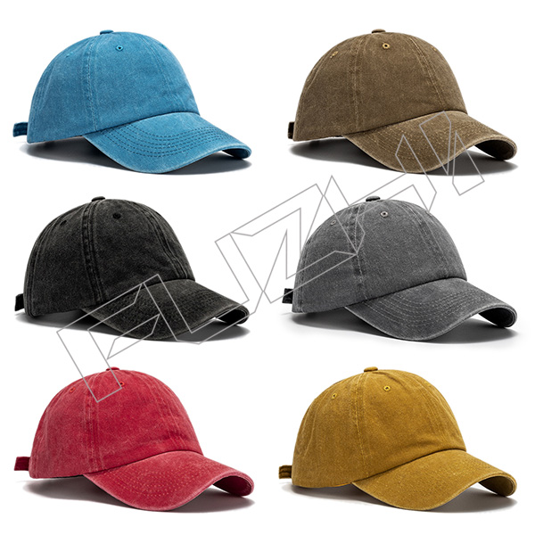 FZBC-5823 Customize high quality 6 panel color washed cotton baseball cap
