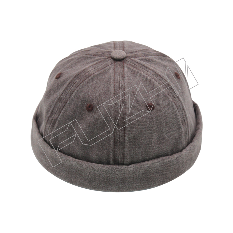 FZBC-6110 Washed vintage skull cap washed dome melon skin hat fashion soft top four seasons all l...