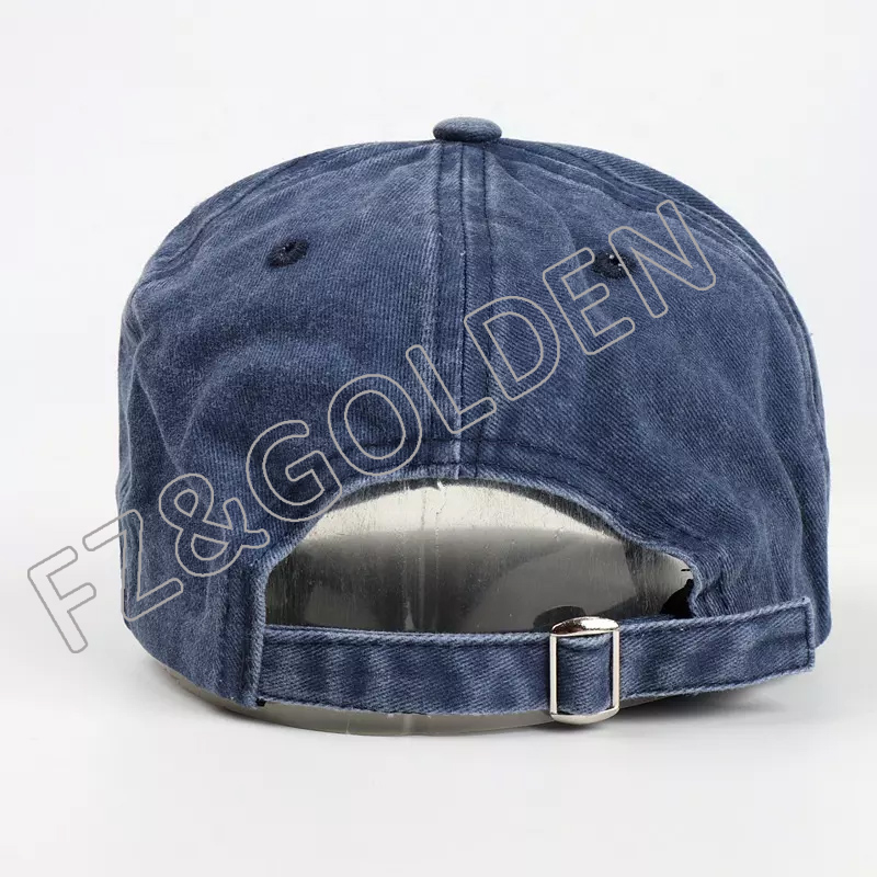 FZBC20250716-3 Custom Logo Wash Adjustable Cotton Distressed Embroidered Baseball Cap Vintage Embroidery Washed Dad Hat