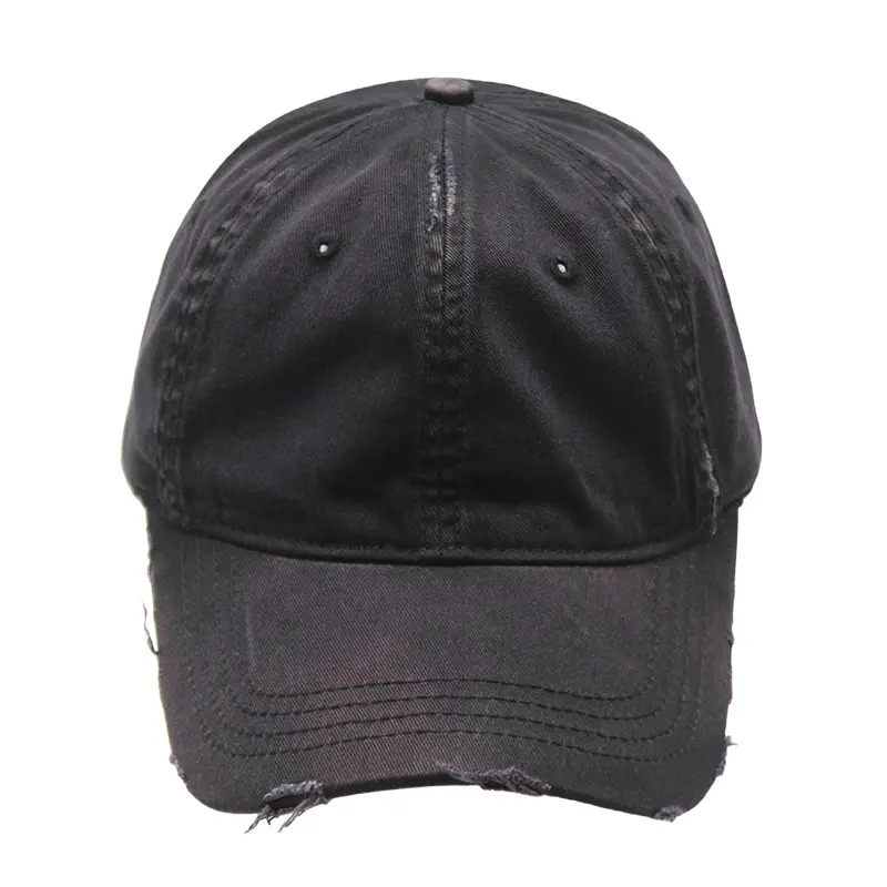 FZBC-6113 Fashion broken washed vintage cap men’s and women’s fashion brand water wash hole baseball cap outdoor sports travel sun protection washed cap