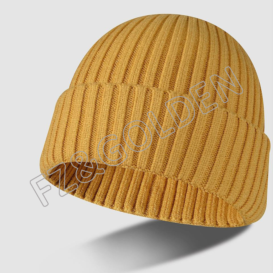 China Fur Beanie Suppliers - 
 High Quality Custom Logo Multicolor Winter Polyester Knitted Beanie Hats  - FUZHI