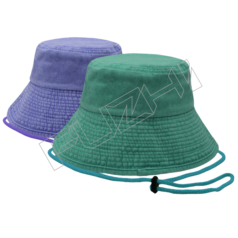 FZFH-1005 New fashion washed vintage bucket hat solid color made old fisherman hat shade outdoor basin hat