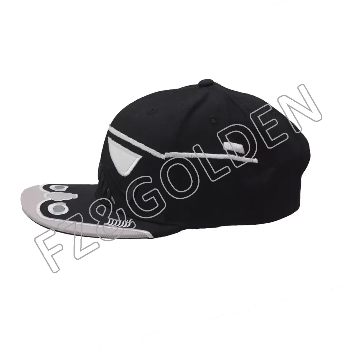 High-Quality 6 Panel Baseball Cap Manufacturers - 
 hip hop plain baseball sport flat peak visor snapback snap back cap and hats  - FUZHI