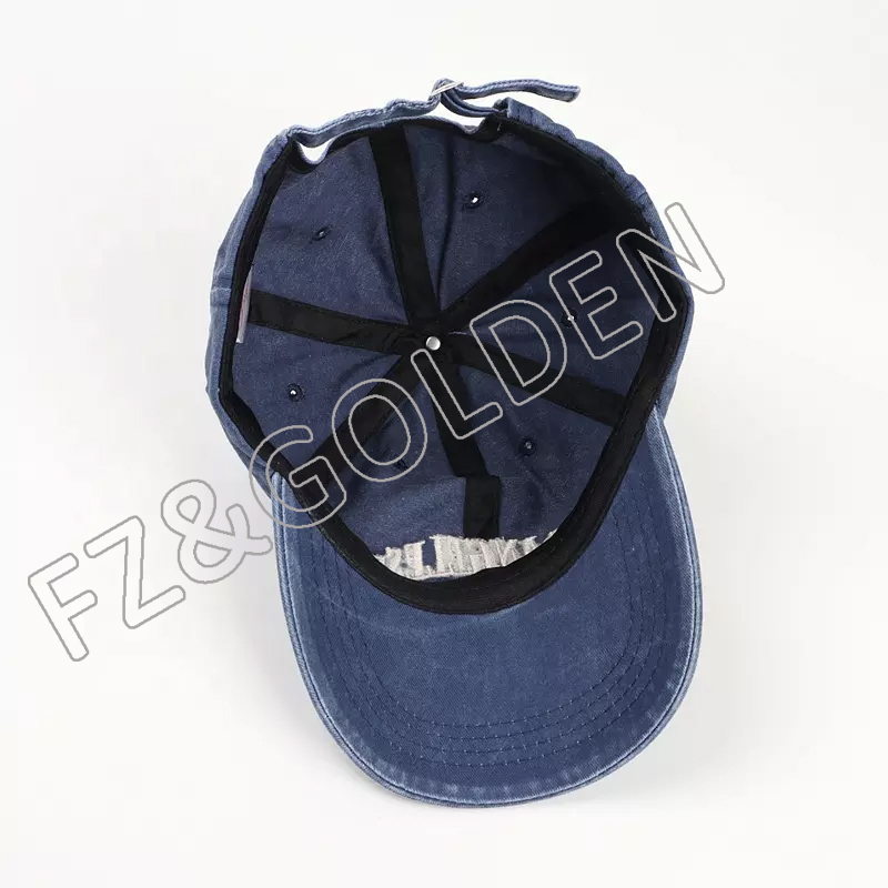 FZBC20250716-3 Custom Logo Wash Adjustable Cotton Distressed Embroidered Baseball Cap Vintage Embroidery Washed Dad Hat