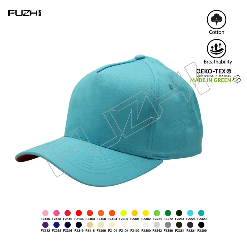 FZBC-7006 5 panel baseball cap (big panel)