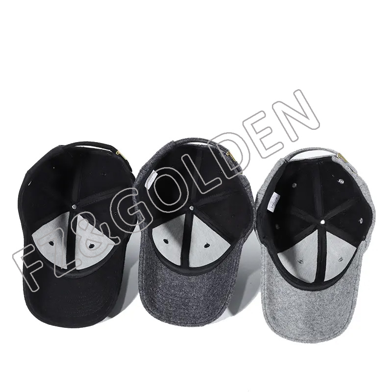FZWC-1002 High quality custom wool fur baseball thick fitted fashion hat warm winter outdoor spor...