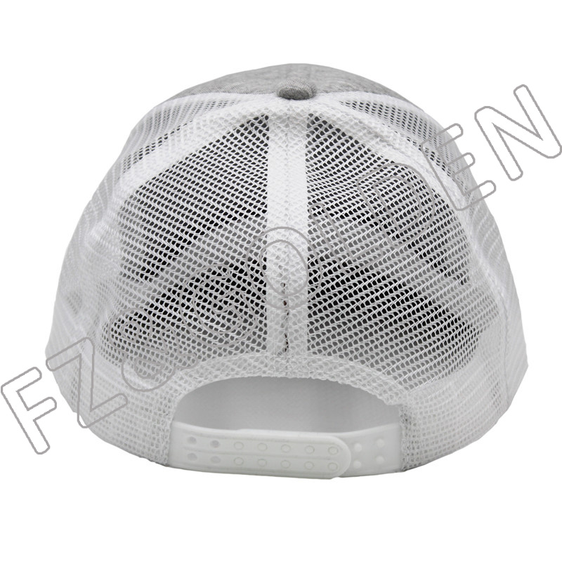 China Bicycle Cap Suppliers - 
 Flat Visor 6 Panel Air Cotton+Mesh Snapback Trucker Cap  - FUZHI