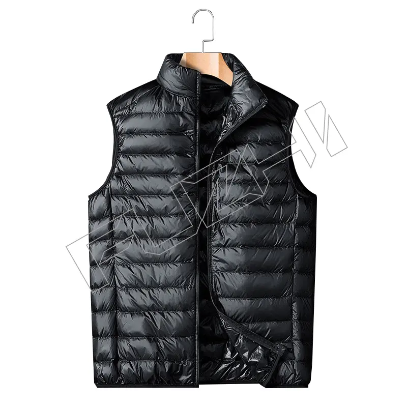 FZJA-1007 New stand collar autumn winter men and women unisex down vest jacket thin down vest coat